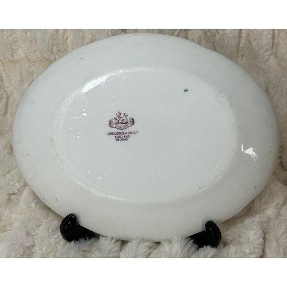 Antique 1890s John Maddock Sons Heumann Oval Platter Pink Color EUC VERY RARE - Picture 8 of 16